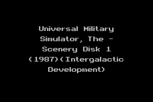 Universal Military Simulator, The - Scenery Disk 1 (1987)(Intergalactic Development)