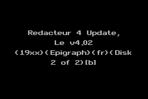 Redacteur 4 Update, Le v4.02 (19xx)(Epigraph)(fr)(Disk 2 of 2)[b]
