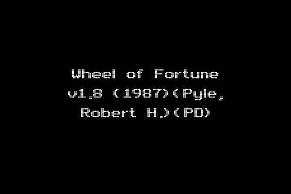 Wheel of Fortune v1.8 (1987)(Pyle, Robert H.)(PD)