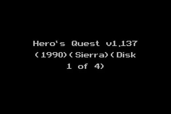 Hero's Quest v1.137 (1990)(Sierra)(Disk 1 of 4)