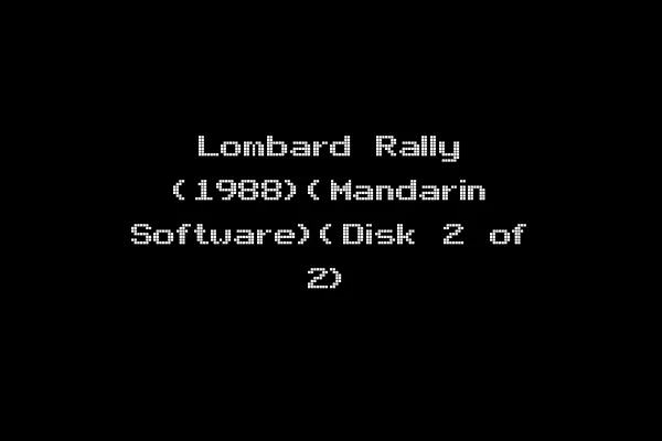 Lombard Rally (1988)(Mandarin Software)(Disk 2 of 2)