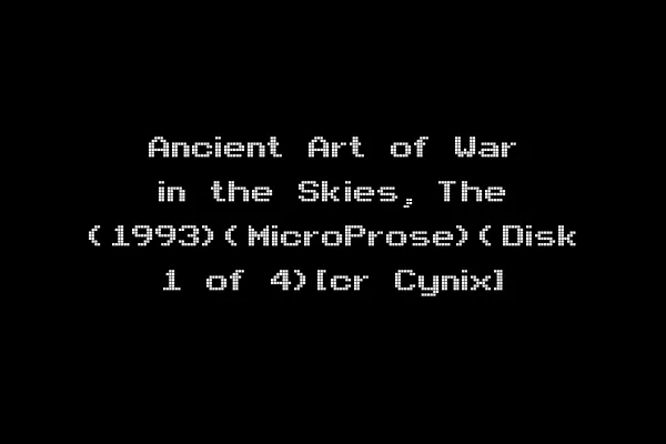 Ancient Art of War in the Skies, The (1993)(MicroProse)(Disk 1 of 4)[cr Cynix]