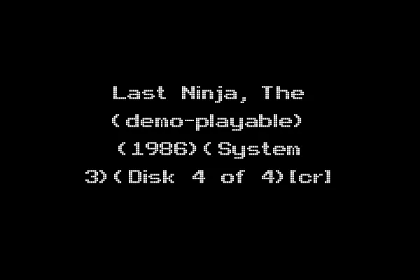 Last Ninja, The (demo-playable) (1986)(System 3)(Disk 4 of 4)[cr]