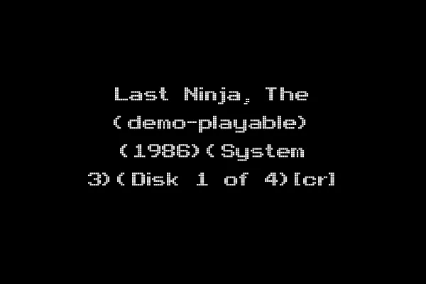 Last Ninja, The (demo-playable) (1986)(System 3)(Disk 1 of 4)[cr]