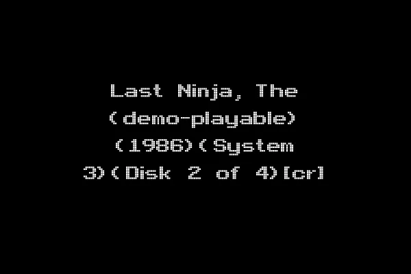 Last Ninja, The (demo-playable) (1986)(System 3)(Disk 2 of 4)[cr]