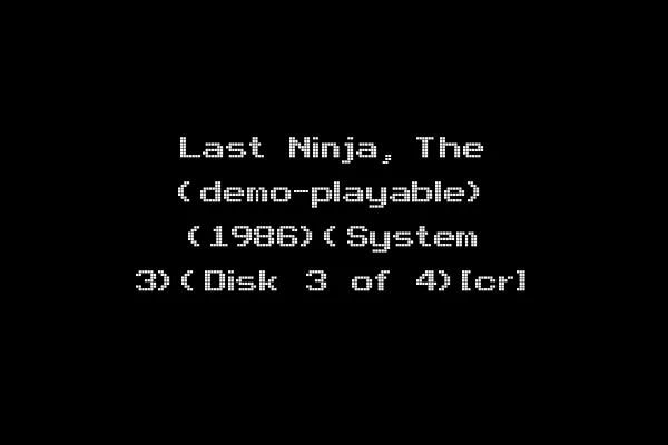 Last Ninja, The (demo-playable) (1986)(System 3)(Disk 3 of 4)[cr]
