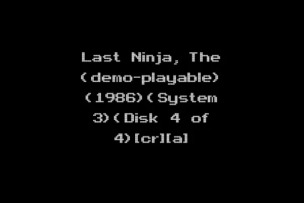 Last Ninja, The (demo-playable) (1986)(System 3)(Disk 4 of 4)[cr][a]