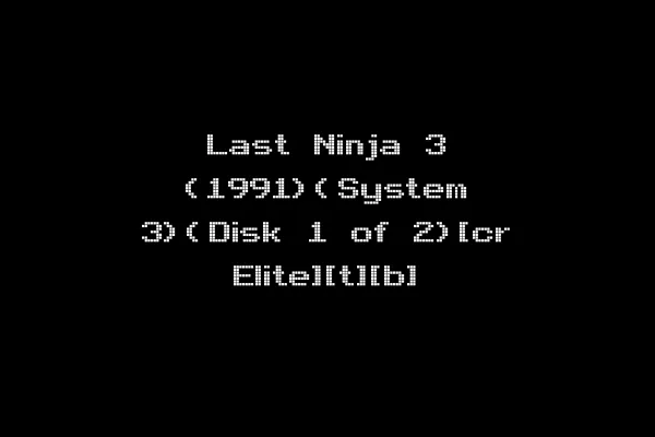 Last Ninja 3 (1991)(System 3)(Disk 1 of 2)[cr Elite][t][b]
