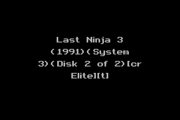 Last Ninja 3 (1991)(System 3)(Disk 2 of 2)[cr Elite][t]