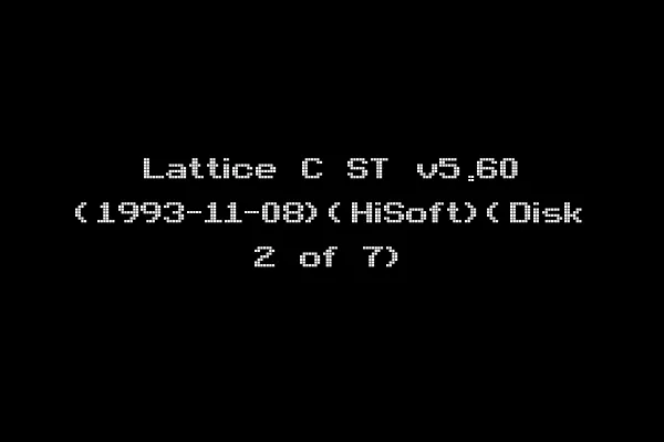 Lattice C ST v5.60 (1993-11-08)(HiSoft)(Disk 2 of 7)