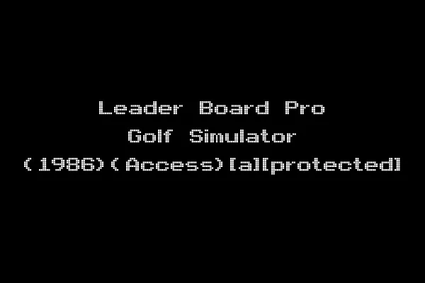 Leader Board Pro Golf Simulator (1986)(Access)[a][protected]
