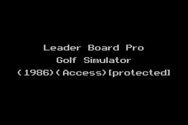Leader Board Pro Golf Simulator (1986)(Access)[protected]