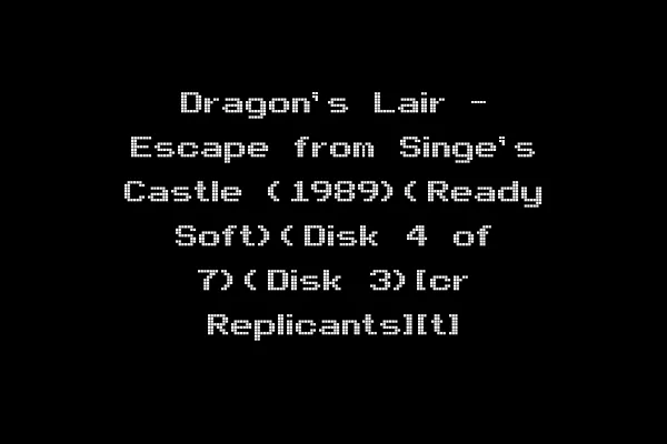 Dragon's Lair - Escape from Singe's Castle (1989)(Ready Soft)(Disk 4 of 7)(Disk 3)[cr Replicants][t]