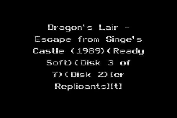 Dragon's Lair - Escape from Singe's Castle (1989)(Ready Soft)(Disk 3 of 7)(Disk 2)[cr Replicants][t]