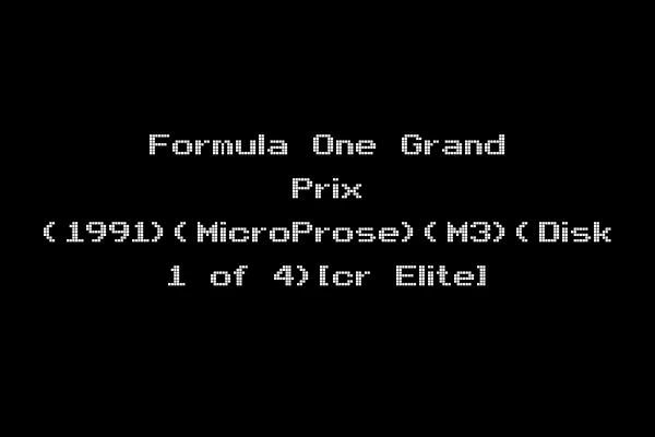 Formula One Grand Prix (1991)(MicroProse)(M3)(Disk 1 of 4)[cr Elite]