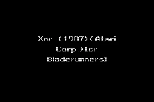 Xor (1987)(Atari Corp.)[cr Bladerunners]