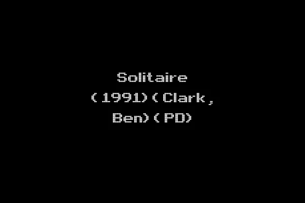Solitaire (1991)(Clark, Ben)(PD)