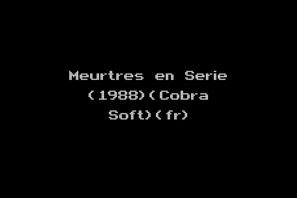 Meurtres en Serie (1988)(Cobra Soft)(fr)