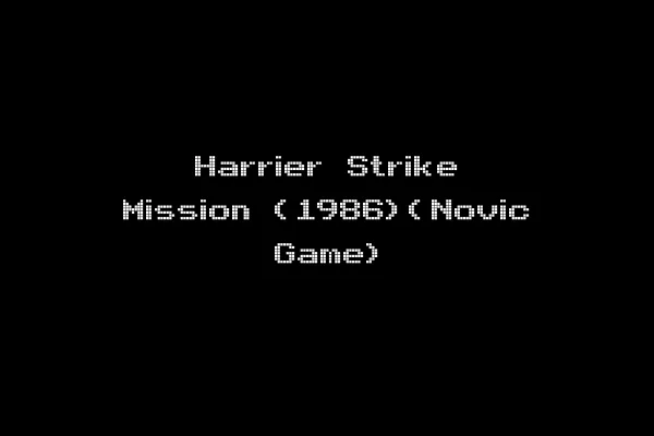 Harrier Strike Mission (1986)(Novic Game)