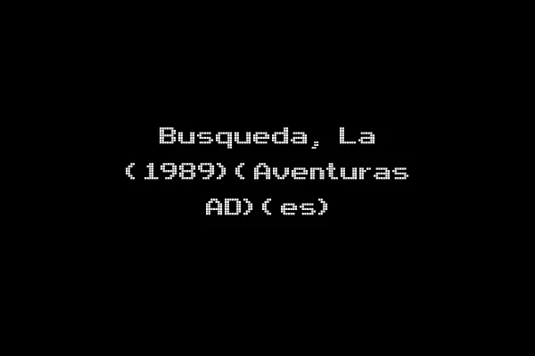 Busqueda, La (1989)(Aventuras AD)(es)