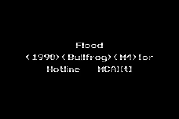 Flood (1990)(Bullfrog)(M4)[cr Hotline - MCA][t]