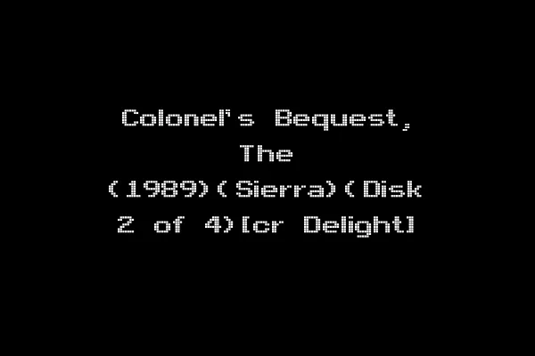 Colonel's Bequest, The (1989)(Sierra)(Disk 2 of 4)[cr Delight]