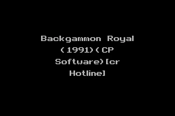 Backgammon Royal (1991)(CP Software)[cr Hotline]