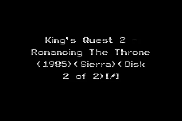 King's Quest 2 - Romancing The Throne (1985)(Sierra)(Disk 2 of 2)[!]