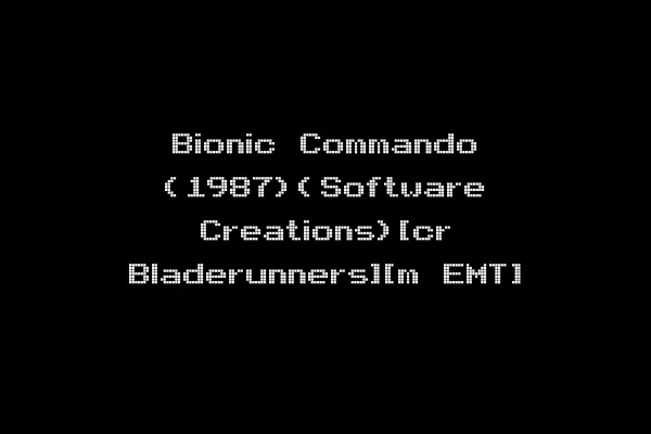Bionic Commando (1987)(Software Creations)[cr Bladerunners][m EMT]