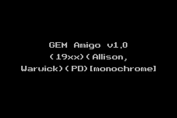 GEM Amigo v1.0 (19xx)(Allison, Warwick)(PD)[monochrome]
