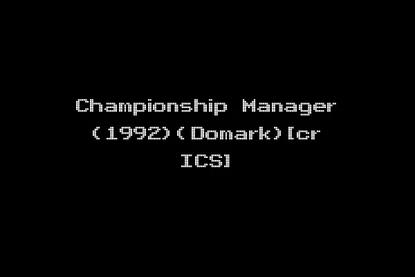 Championship Manager (1992)(Domark)[cr ICS]