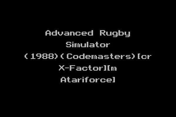 Advanced Rugby Simulator (1988)(Codemasters)[cr X-Factor][m Atariforce]
