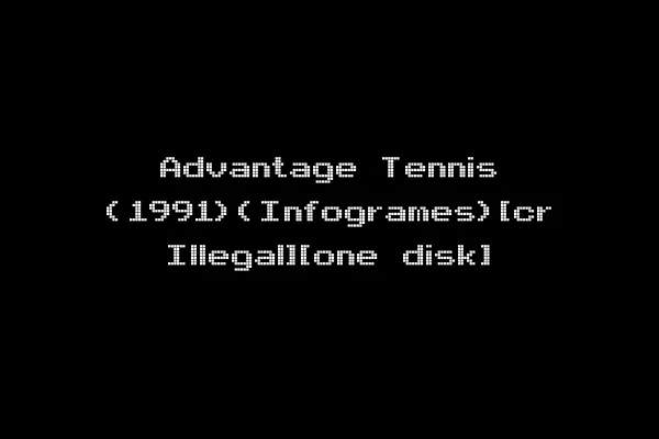 Advantage Tennis (1991)(Infogrames)[cr Illegal][one disk]