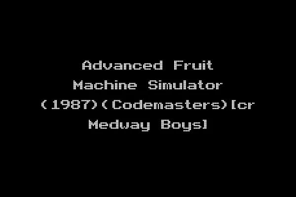 Advanced Fruit Machine Simulator (1987)(Codemasters)[cr Medway Boys]