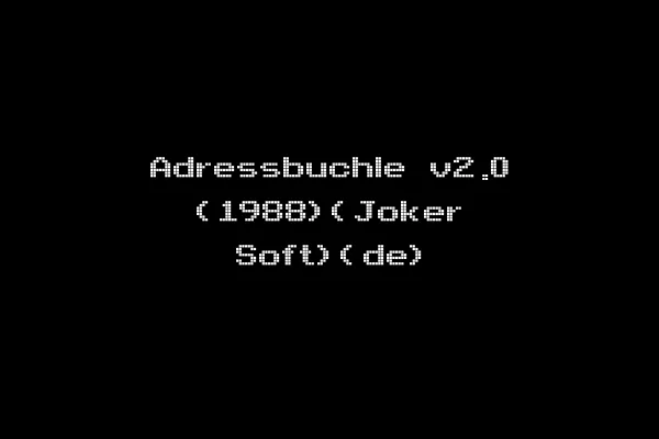 Adressbuchle v2.0 (1988)(Joker Soft)(de)