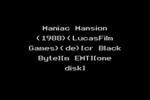 Maniac Mansion (1988)(LucasFilm Games)(de)[cr Black Byte][m EMT][one disk]