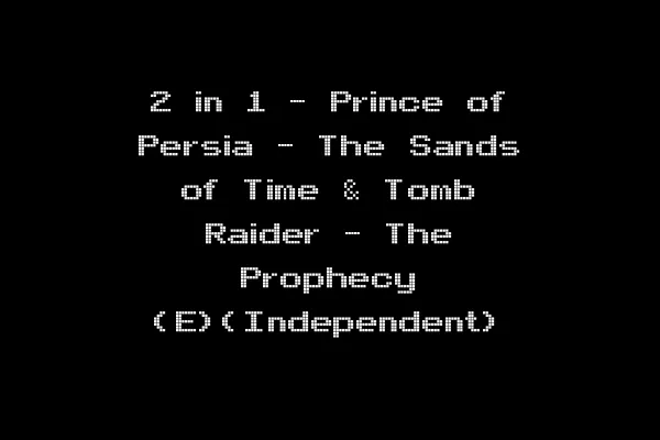 2 in 1 - Prince of Persia - The Sands of Time & Tomb Raider - The Prophecy (E)(Independent)