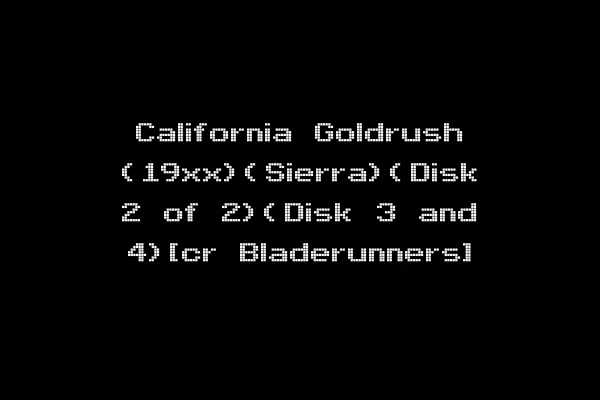 California Goldrush (19xx)(Sierra)(Disk 2 of 2)(Disk 3 and 4)[cr Bladerunners]