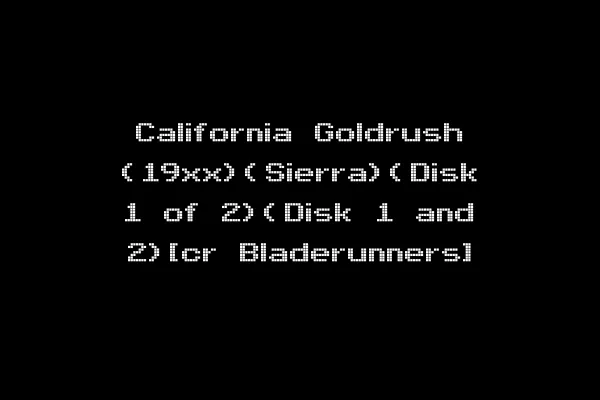 California Goldrush (19xx)(Sierra)(Disk 1 of 2)(Disk 1 and 2)[cr Bladerunners]