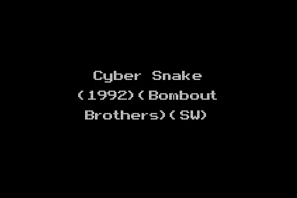Cyber Snake (1992)(Bombout Brothers)(SW)