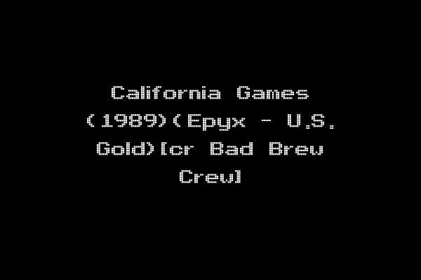 California Games (1989)(Epyx - U.S. Gold)[cr Bad Brew Crew]