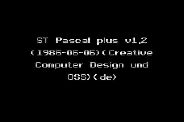 ST Pascal plus v1.2 (1986-06-06)(Creative Computer Design und OSS)(de)