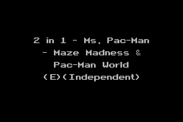 2 in 1 - Ms. Pac-Man - Maze Madness & Pac-Man World (E)(Independent)