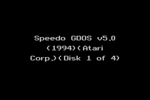 Speedo GDOS v5.0 (1994)(Atari Corp.)(Disk 1 of 4)