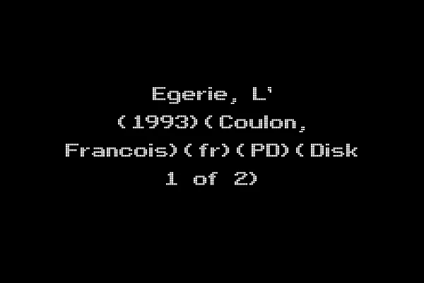 Egerie, L' (1993)(Coulon, Francois)(fr)(PD)(Disk 1 of 2)