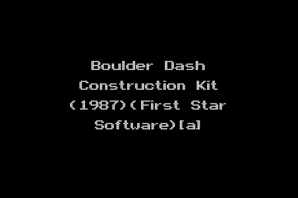 Boulder Dash Construction Kit (1987)(First Star Software)[a]