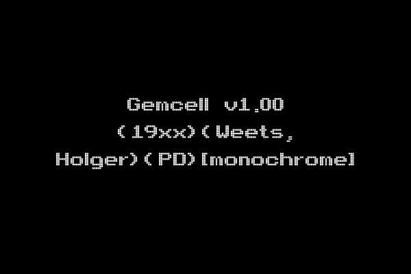Gemcell v1.00 (19xx)(Weets, Holger)(PD)[monochrome]