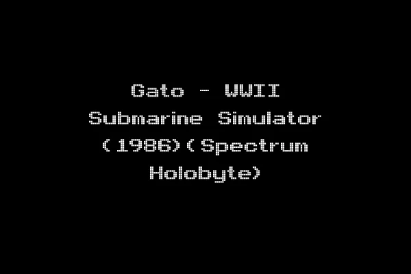 Gato - WWII Submarine Simulator (1986)(Spectrum Holobyte)