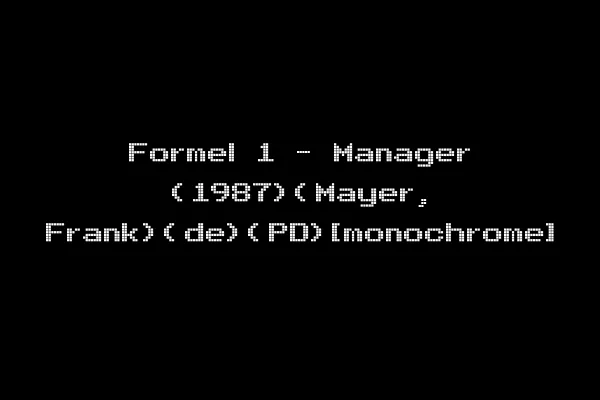 Formel 1 - Manager (1987)(Mayer, Frank)(de)(PD)[monochrome]