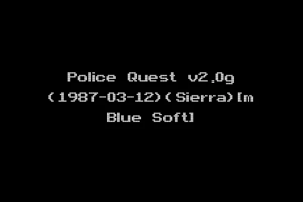 Police Quest v2.0g (1987-03-12)(Sierra)[m Blue Soft]